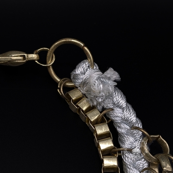 NWOT Grunge Chic Multilayer Chain Statement Bib Necklace - Picture 6 of 6